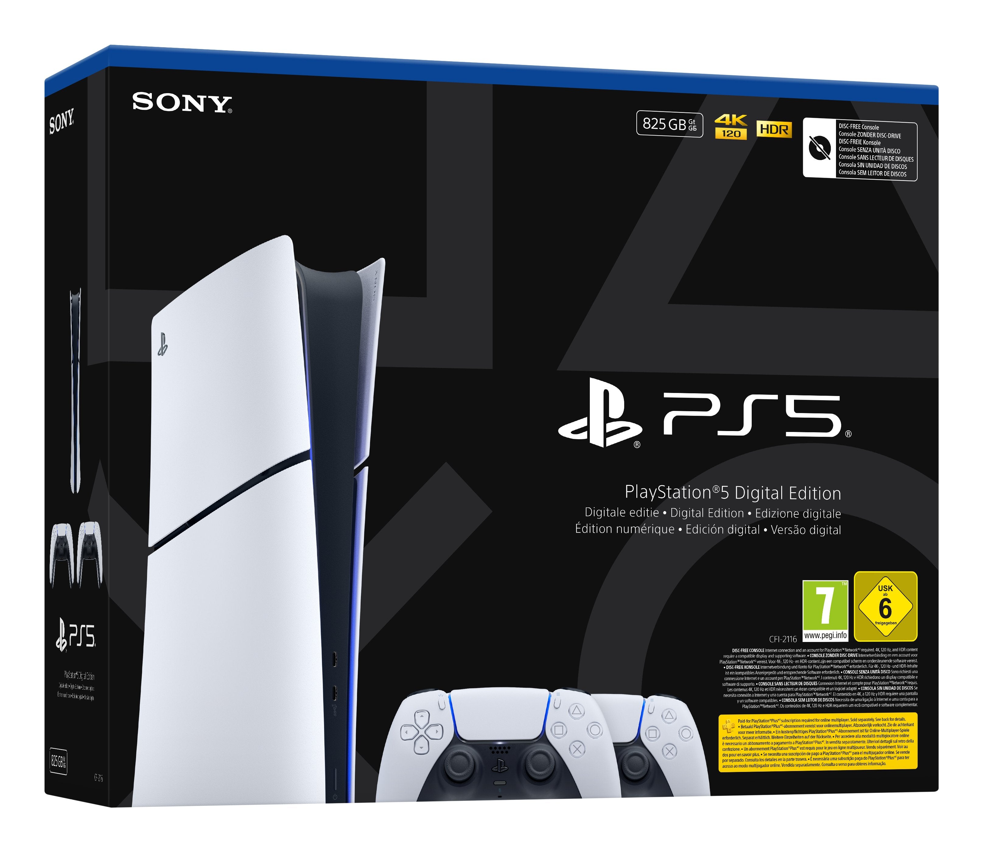 EAN 8431305035114 - Sony Interactive Entertainment Playstation 5 Slim Digital 825 GB Wifi Negro, Blanco imagen 3