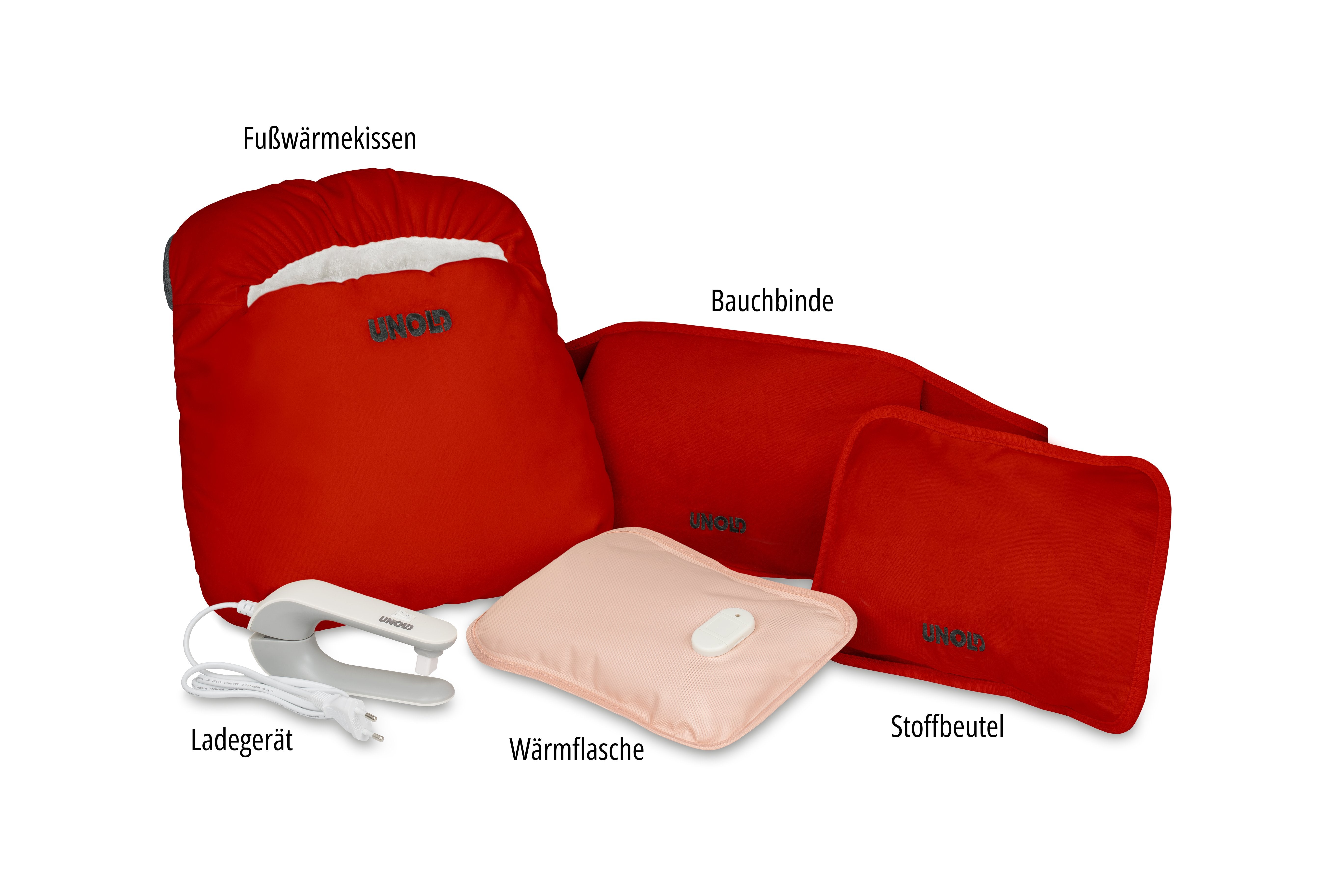 EAN 4011689860232 - Unold Wärmi Premium Set - Elektrische Wärmflasche 86023 botella eléctrica para calentar agua 380 W Rojo imagen 3