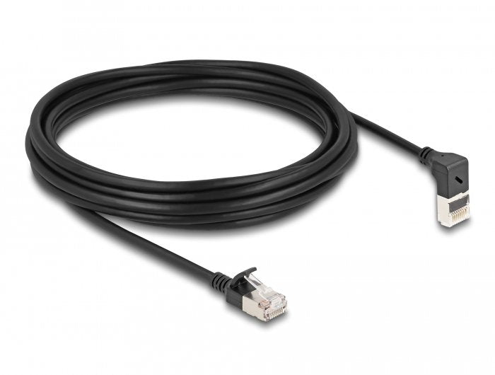Delock Cable De Red Rj45 Cat.6a S/Ftp Slim 90° Oben Angular / Gerade 5 M