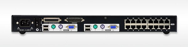 Aten 16-Port 2-Console Cat 5e/6 Kvm Switch Conmutador Kvm De 16 Puertos Y 2 Consolas Para Cables De Cat. 5e/6