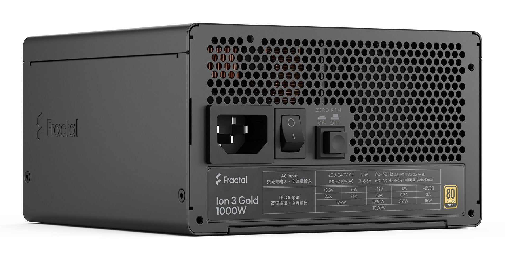 EAN 7340172710271 - Fractal Design Ion 3 Gold 1000W unidad de fuente de alimentación 24-pin ATX ATX Negro imagen 11