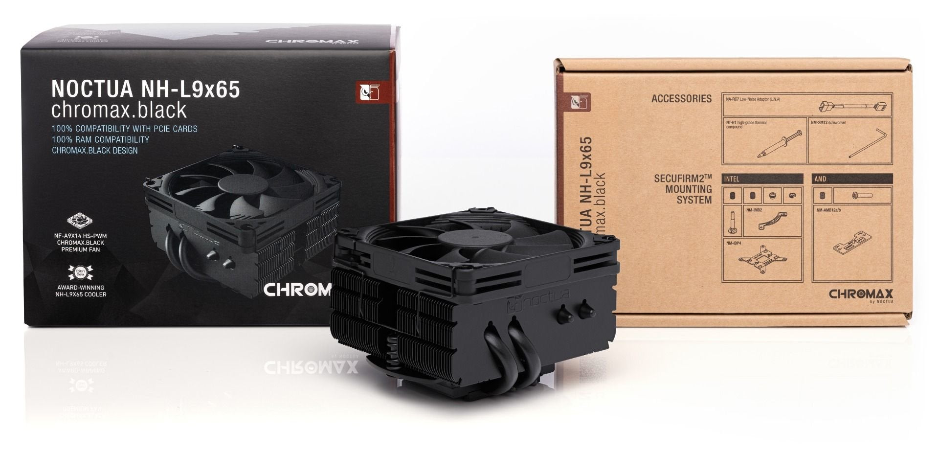 EAN 9010018000498 - Noctua NH-L9X65 CHROMAX.BLACK sistema de refrigeración para ordenador Procesador Disipador térmico/Radiad imagen 4