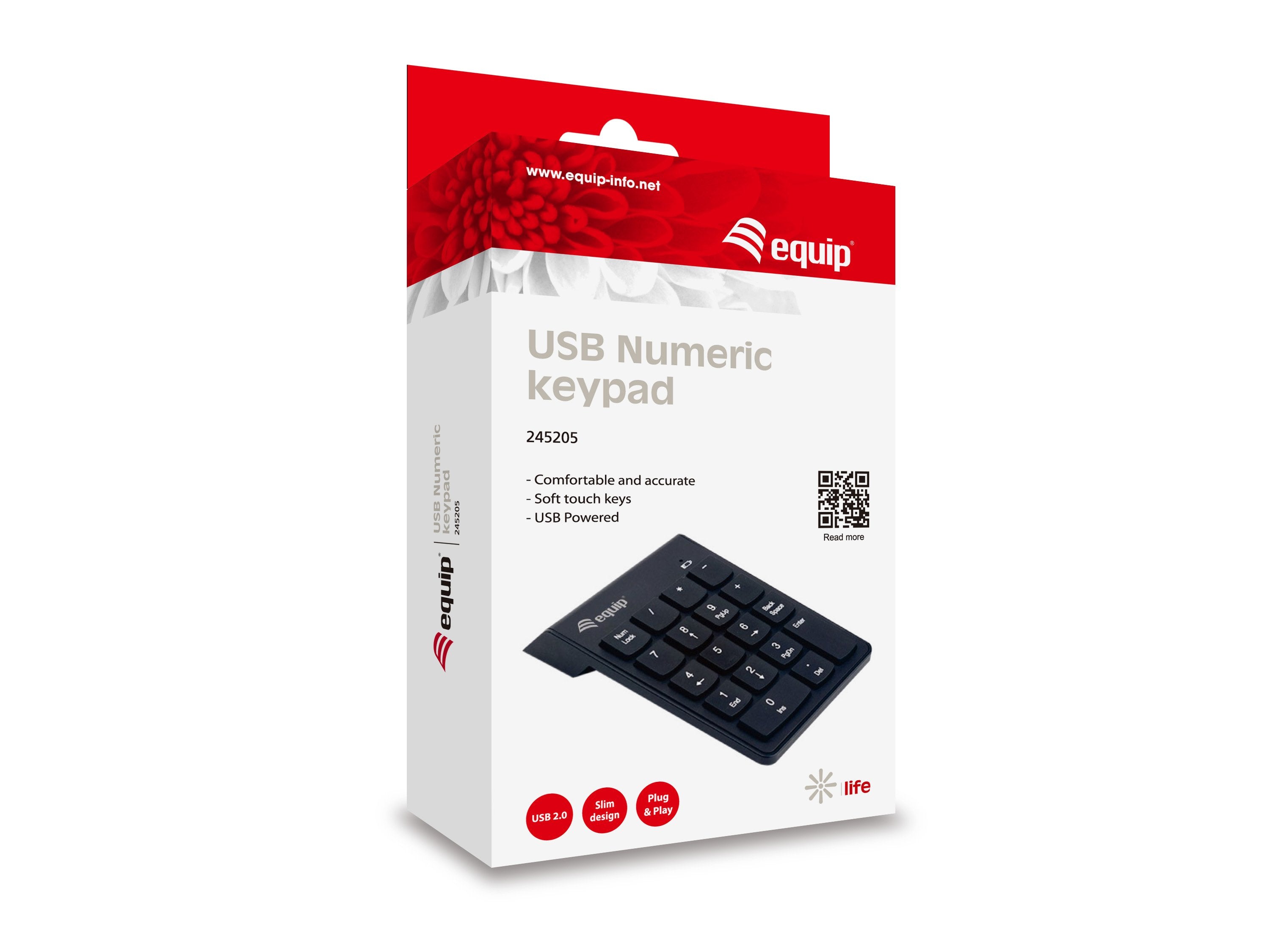 EAN 4015867221433 - Equip 245205 teclado numérico Universal USB Negro imagen 4