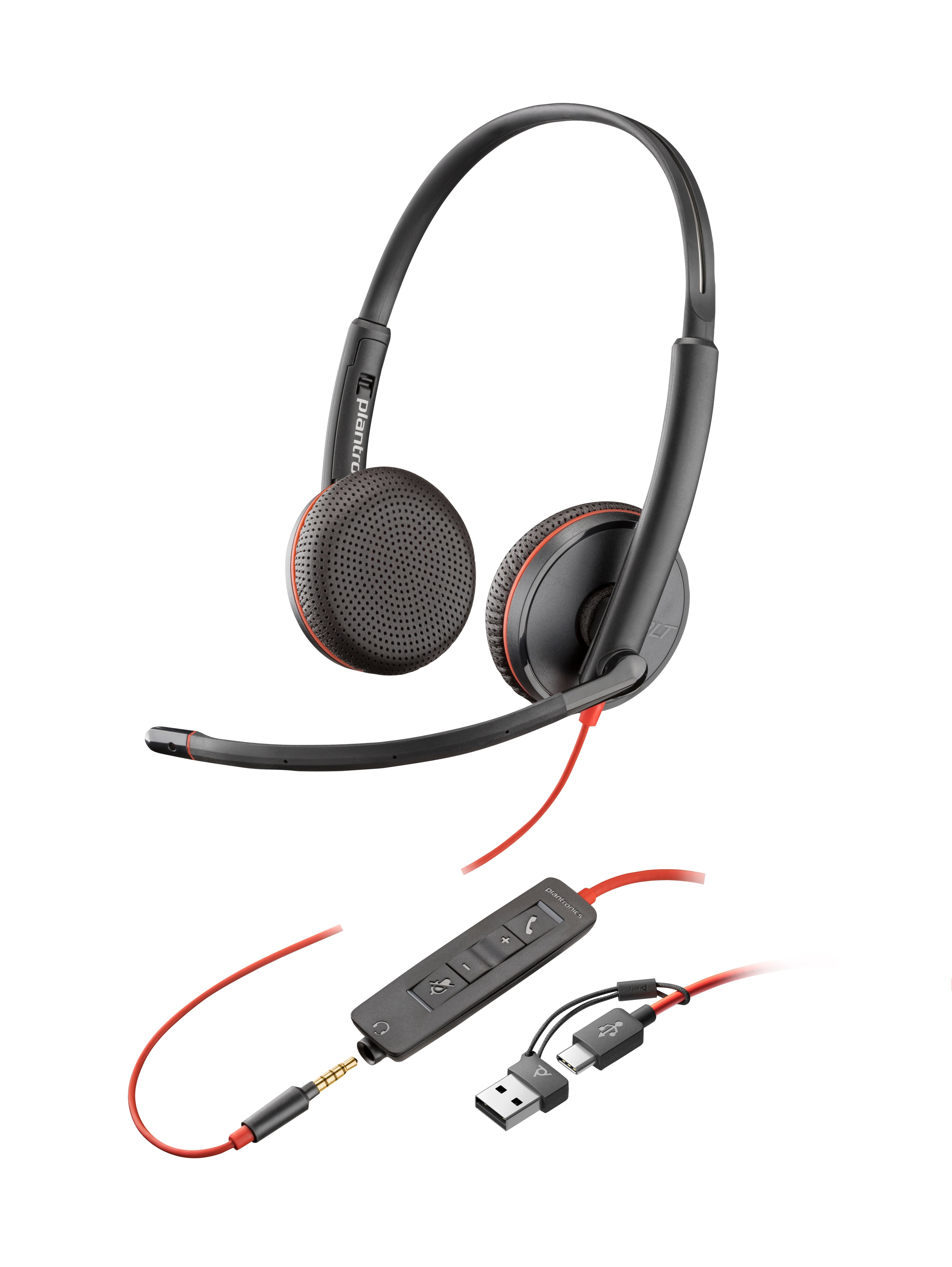 EAN 0197498433080 - HP Poly Blackwire 3225 Stereo USB-C Headset +3.5mm Plug +USB-C/A Adapter (Bulk) Alámbrico Diadema Oficina imagen 3