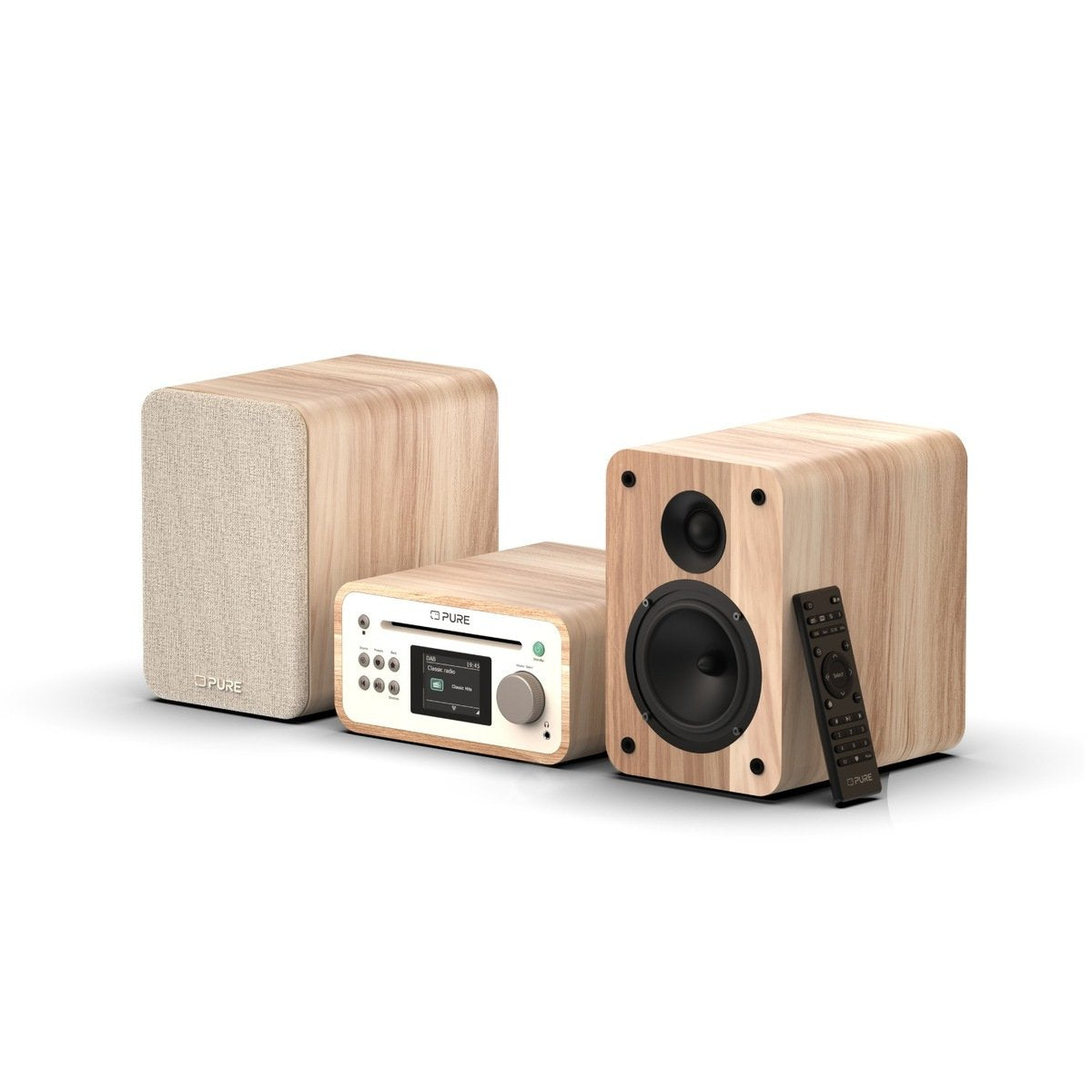 Pure Classic Stereo Mini Stereoanlage Dab+ Fm, Bluetooth, Cd, Usb Weiss Eiche
