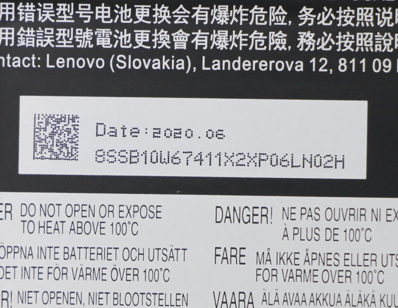 Sp/B L19m3pf1 11.4v45wh3cell - 5b10w67364, Battery, Lenovo - Warranty: 6m