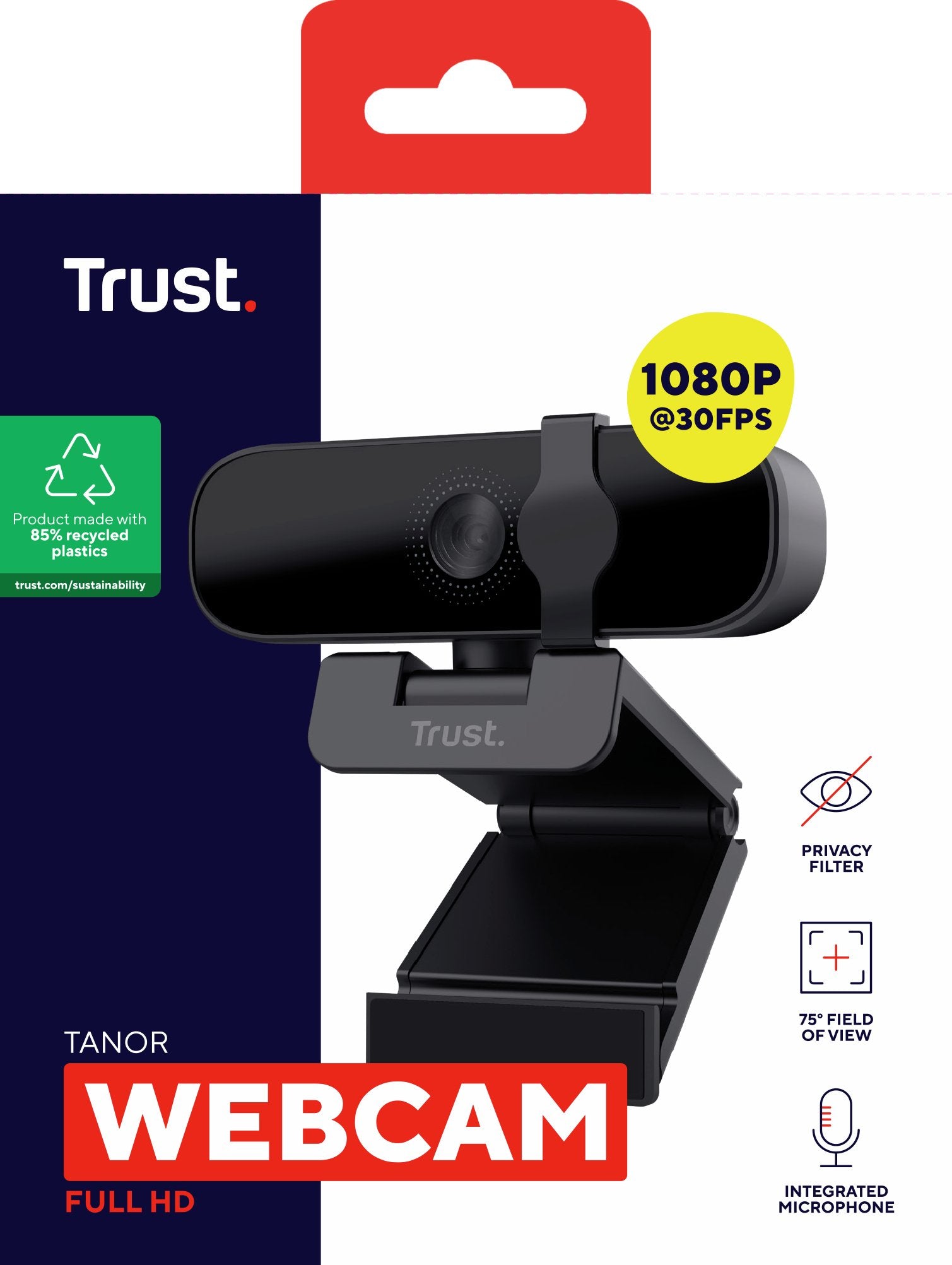 EAN 8713439255485 - Trust Tanor cámara web 1920 x 1080 Pixeles USB Negro imagen 9