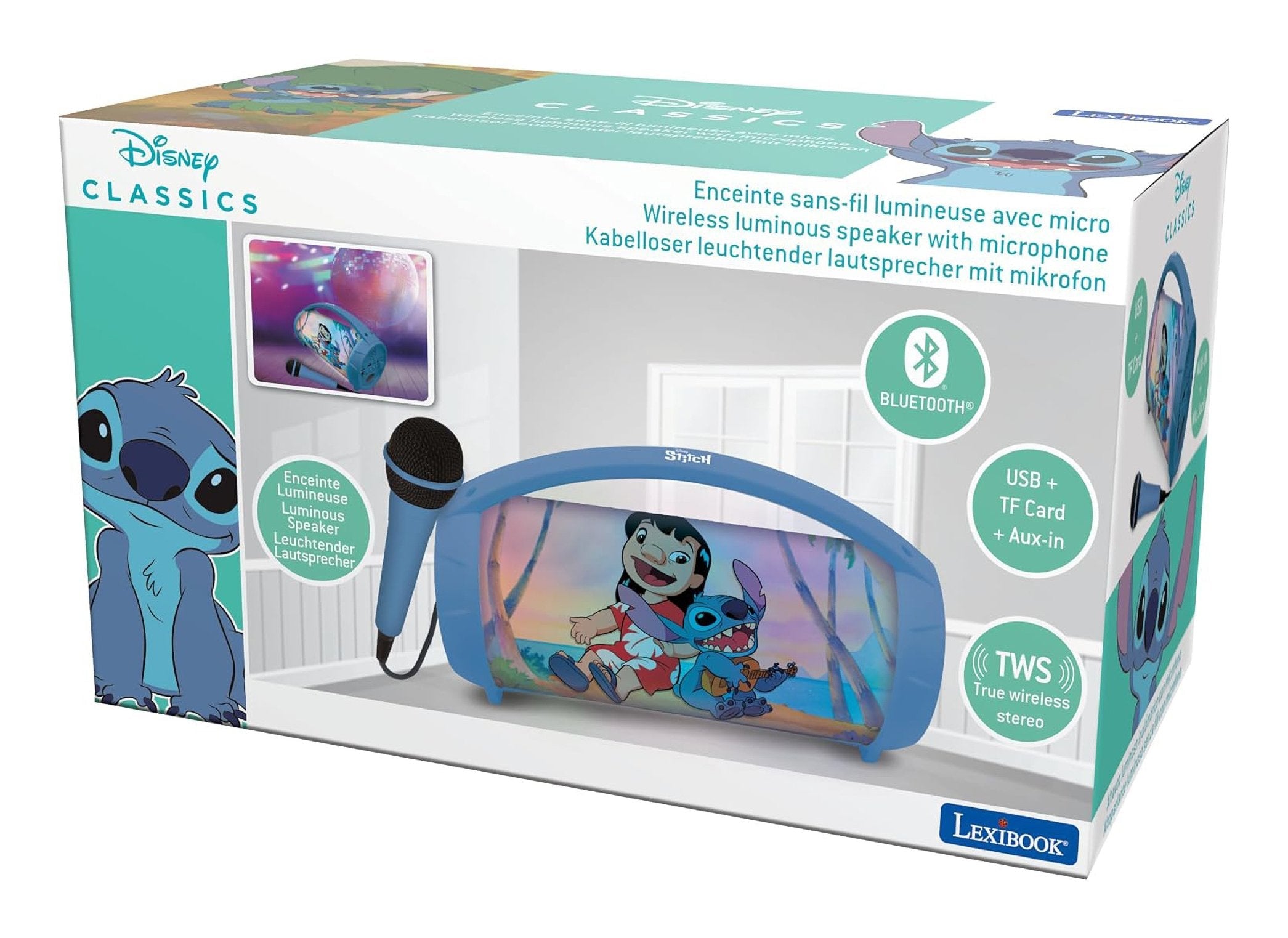 Altavoz Con Microfono Bluetooth Stitch Disney