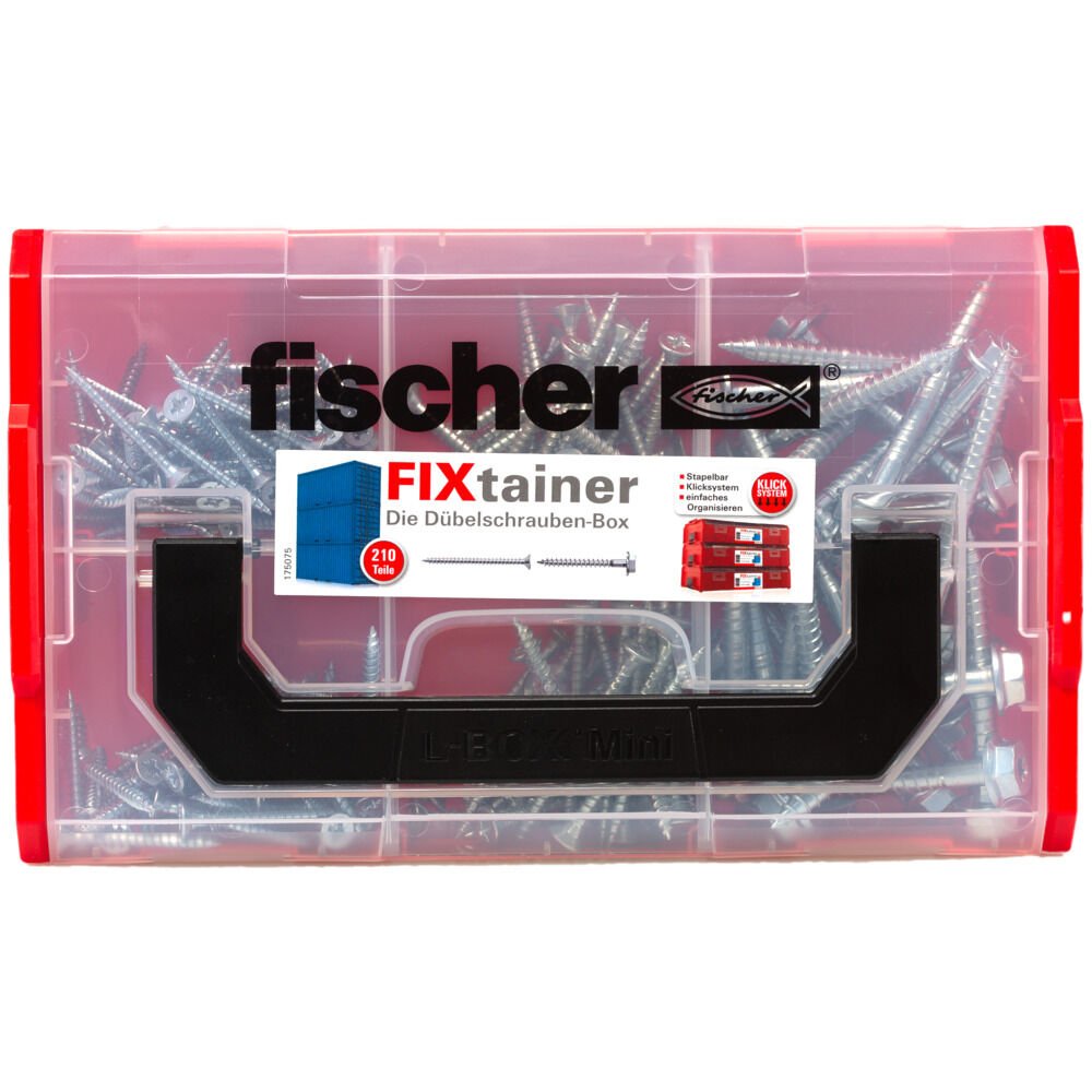 Fischer Tornillos De Espiga Fixtainer, 210 Piezas 553347