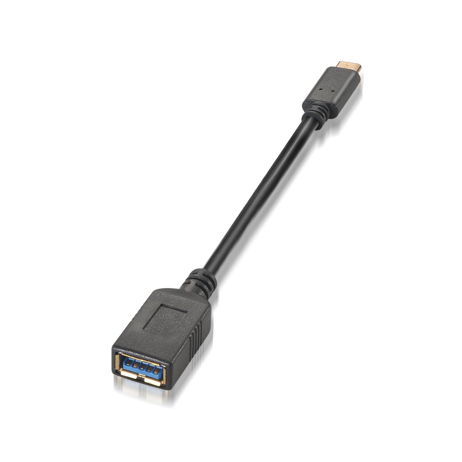 Aisens Cable Usb 3.1 Gen1 5gbps 3a - Tipo Usb-C/M-A Hembra - 15cm - Negro