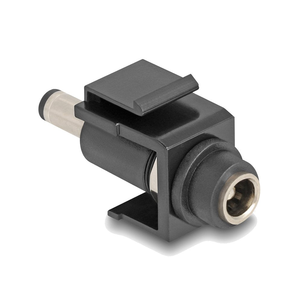 Delock 84166 Módulo Keystone Dc 5,5 X 2,5 Mm Hembra A Cc 5,5 X 2,5 Mm Macho Negro