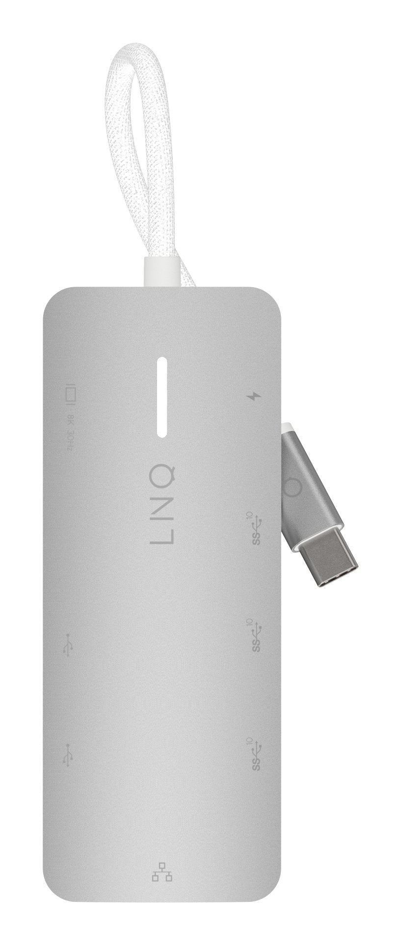 Hub 8 Puertos 8k Pro Usb-C 140w Gris Linq Usb-C/ 1xusb3.2, 1xhdmi, 1xusb-C Pd Hasta 140w, 2xusb-C, 1xrj45 2,5gbps, 2xusb-A