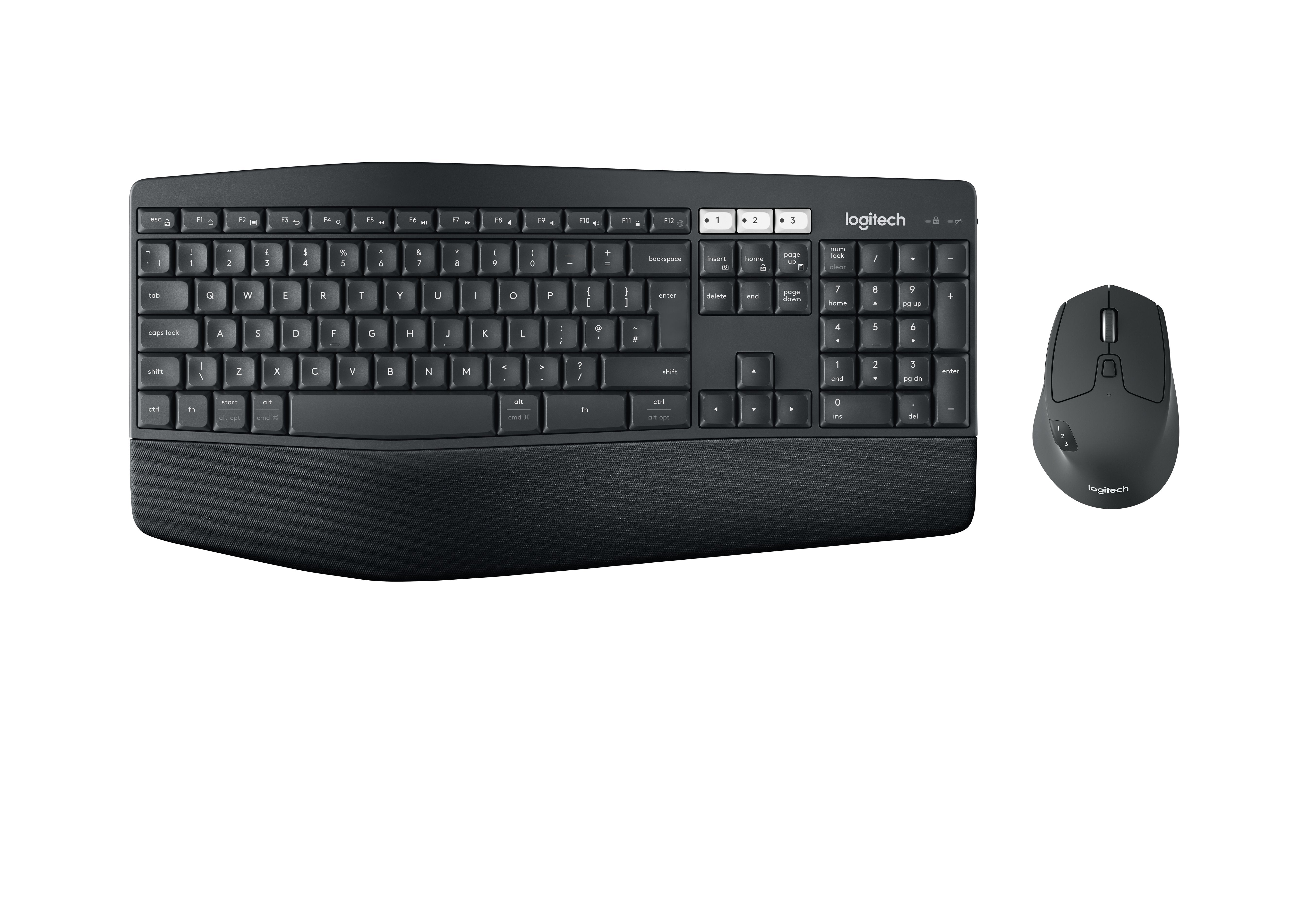 Logitech Mk850 Performance Teclado Ratón Incluido Rf Wireless + Bluetooth Qwerty Nórdico Negro