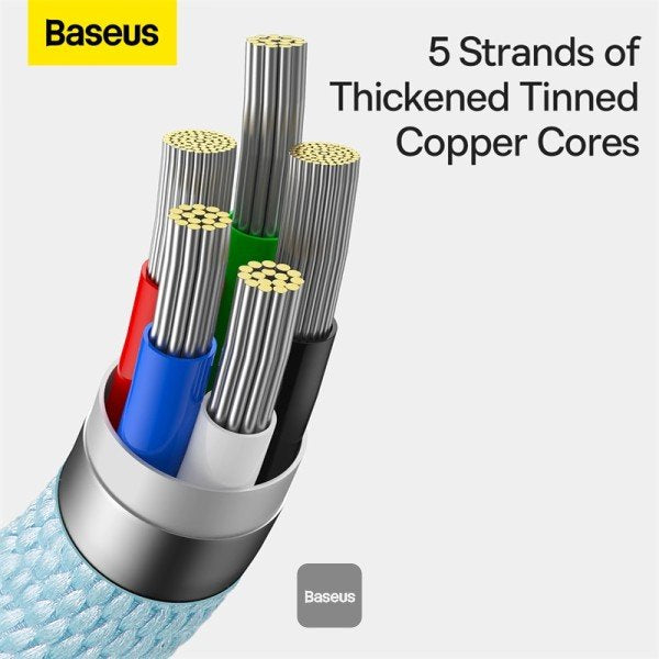 Baseus Type-C - Lightning Cable Crystal Shine Series Lightning Fast Charging Power Delivery 20w 1,2m Light Blue (Cajy001303)
