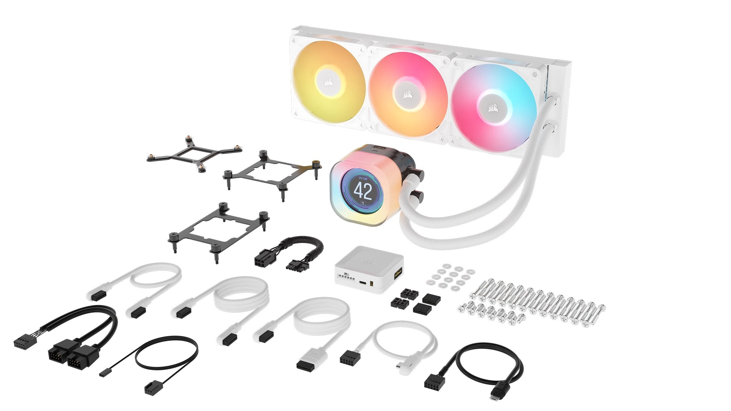 EAN 0840440482987 - Corsair iCUE LINK TITAN 360 RX LCD Procesador Sistema de refrigeración líquida todo en uno 12 cm Blanco 1 imagen 4