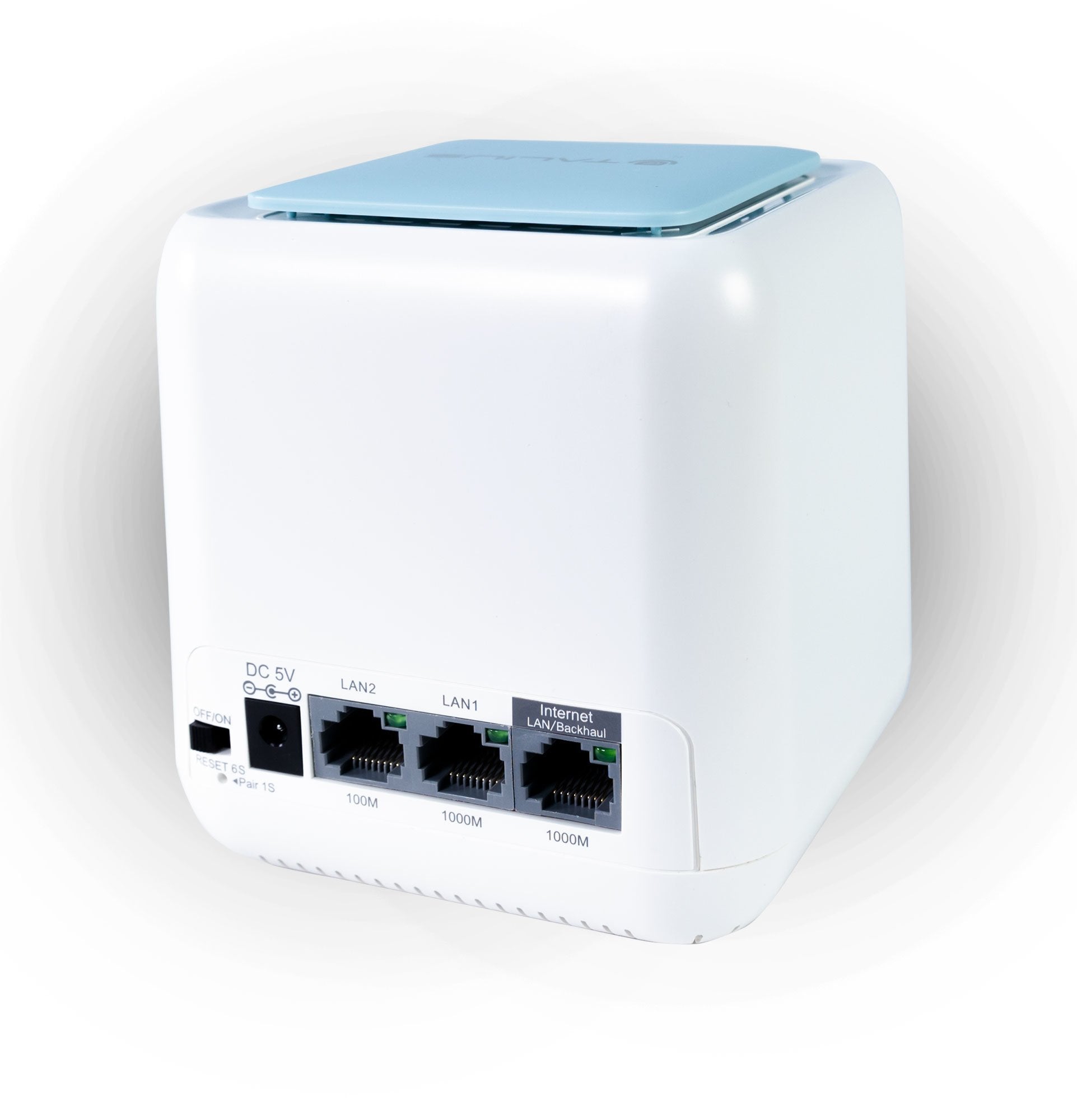 Talius Sistema Wifi Mesh Ac 1200 Gigalan Dual Band - Sensor Tactil - 1x Lan, 1x Wan - Color Blanco/Azul