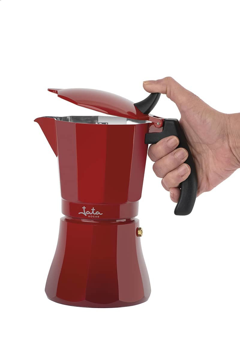 Cafetera Italiana Jata Hogar Hcaf2006/ 6 Tazas/ Roja Vulcano