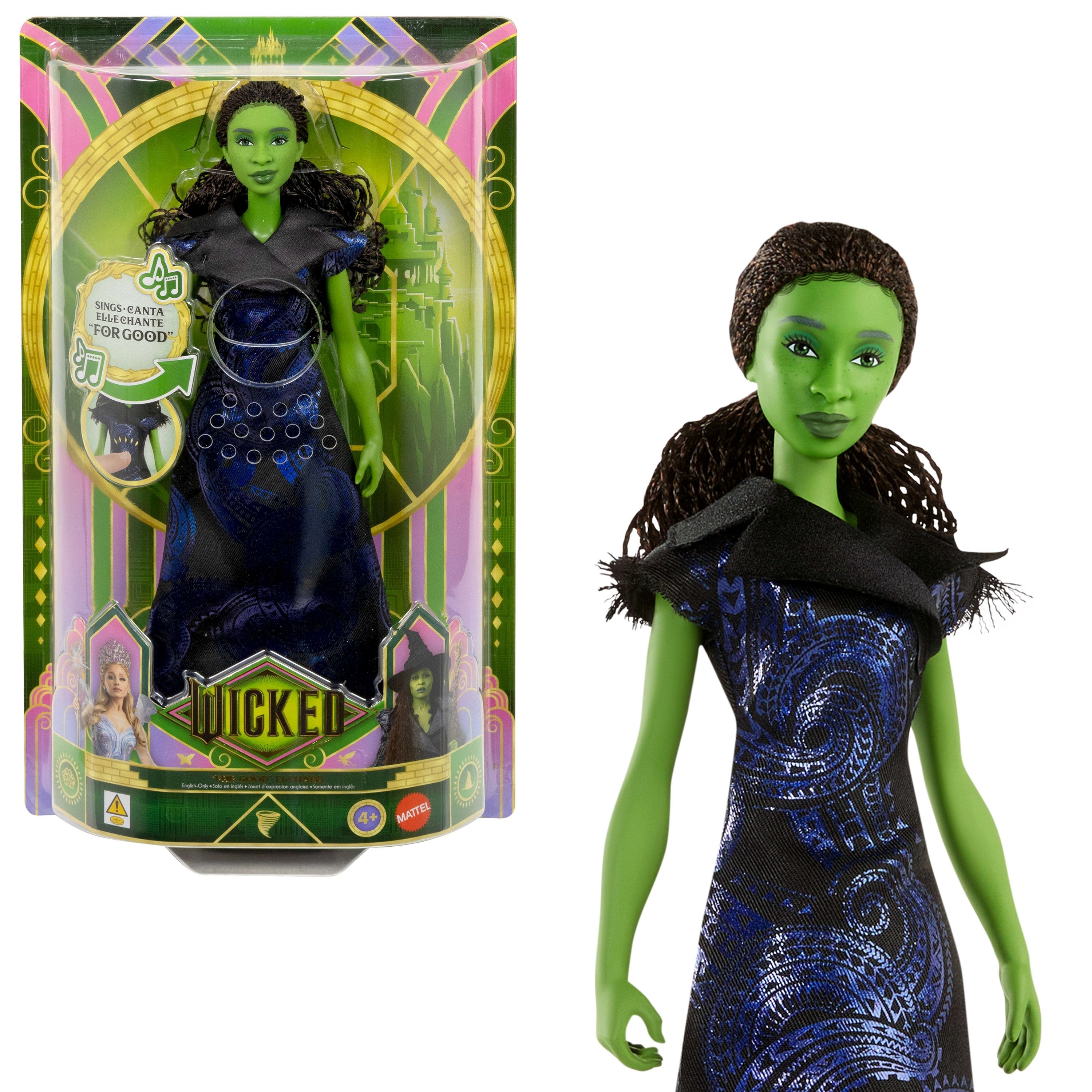 Mattel Wicked: For Good Singende Elphaba-Modepuppe Jfm09
