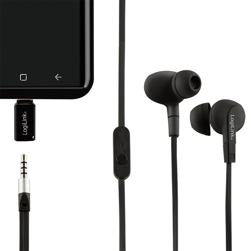 Logilink Ua0356 Adaptador Usb-C A Jack 3,5 Mm Negro