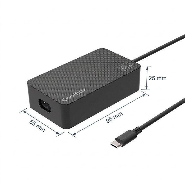 Coolbox Cargador Portatil Gan Usb-C 65w