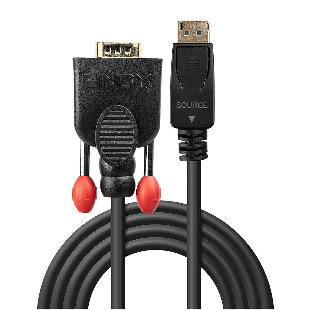 EAN 4002888419437 - Lindy 41943 adaptador de cable de vídeo 3 m VGA (D-Sub) DisplayPort Negro imagen 2