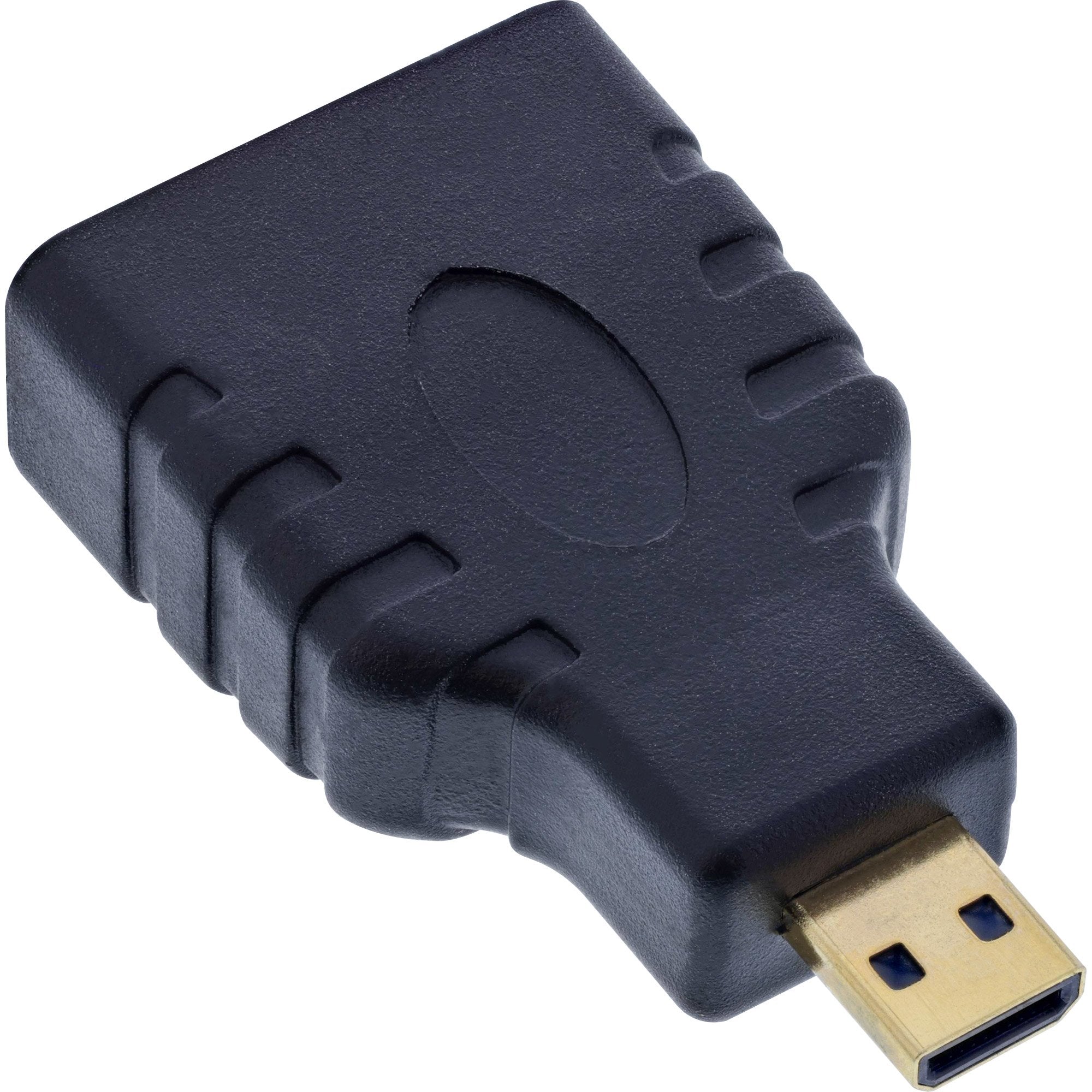 Adaptador Hdmi Inline Hdmi A Hembra A Hdmi D Macho 4k/60hz Negro/Dorado
