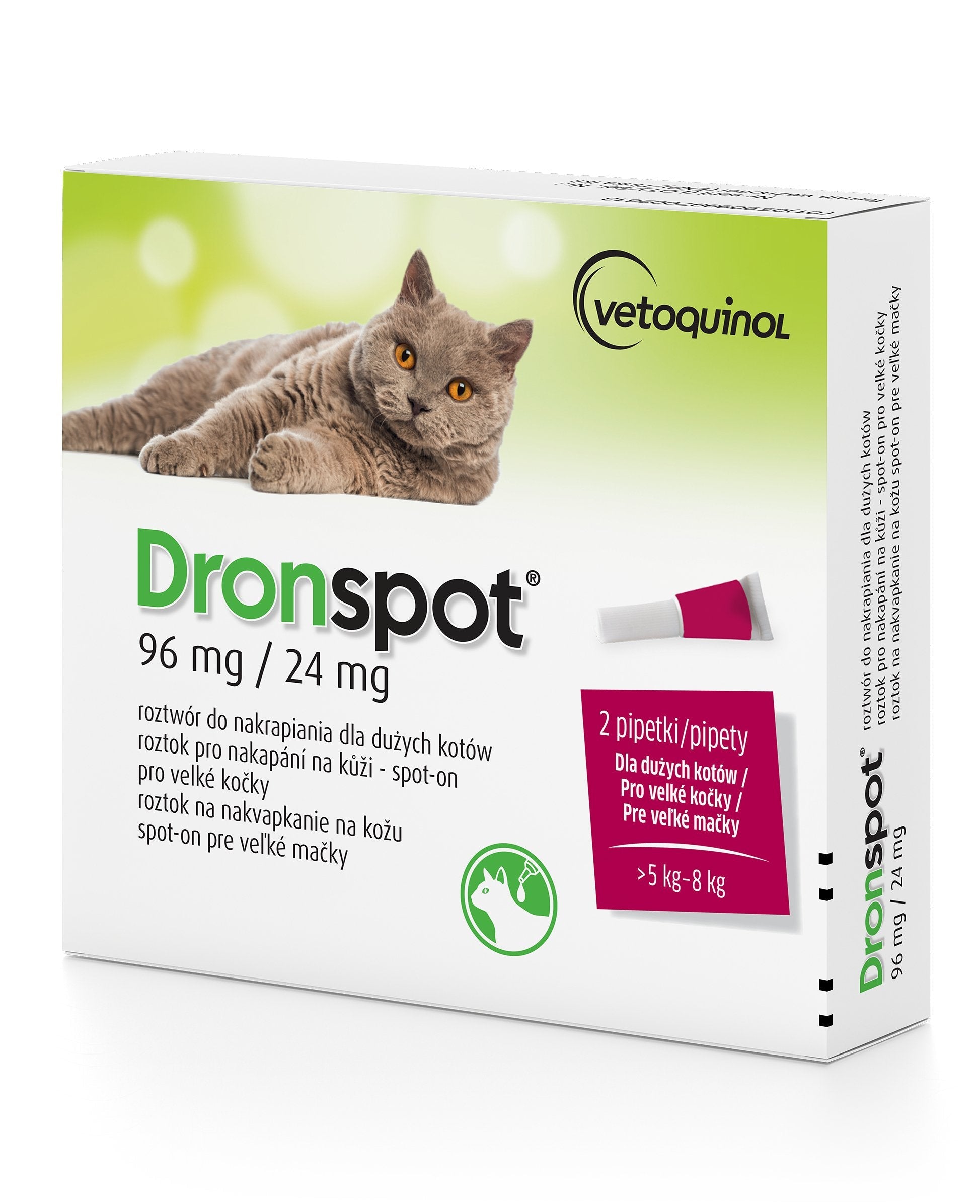Vetoquinol Dronspot - Gotas Desparasitadoras Para Gatos De 5-8 Kg