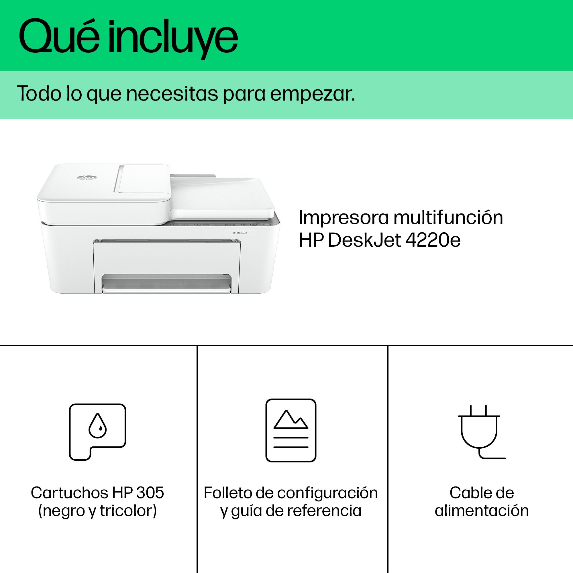 EAN 0196337379985 - HP DeskJet 4220e All-in-One Printer Inyección de tinta térmica A4 4800 x 1200 DPI 8,5 ppm Wifi imagen 6