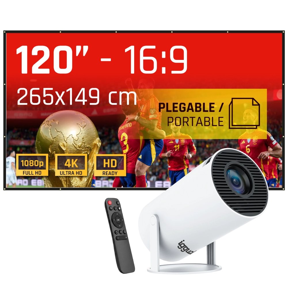 EAN 2521052419063 - iggual IGG318973+IGG318126 videoproyector 120 lúmenes ANSI 720p (1280x720) Blanco imagen 2