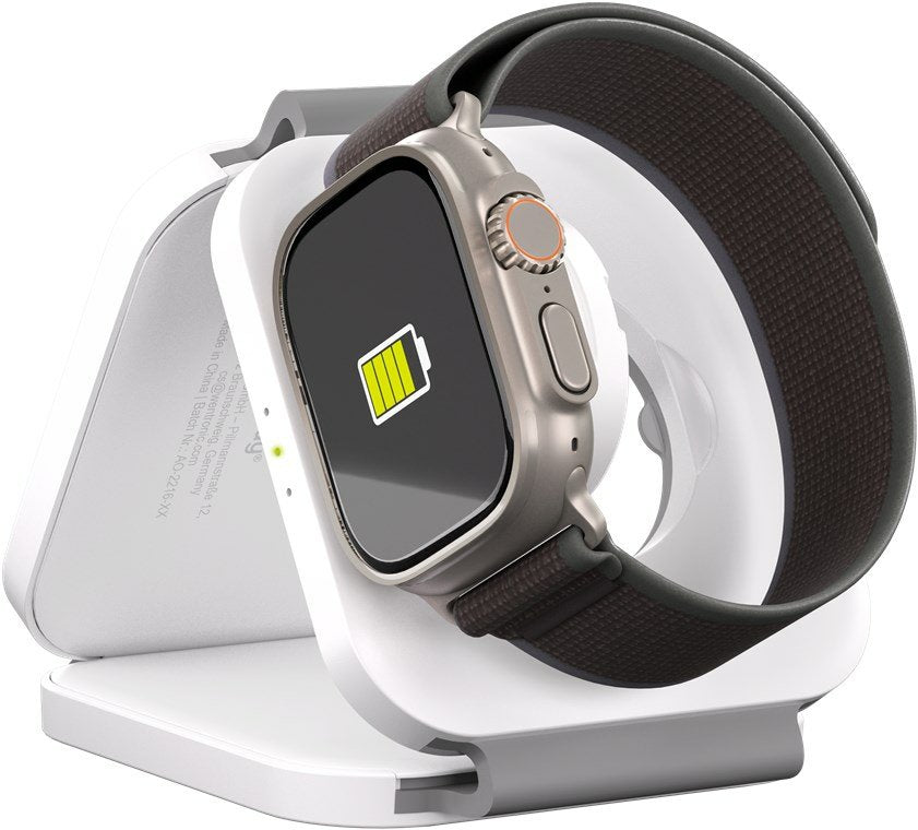 Cargador Inalámbrico Plegable 3 En 1, 15 W Blanco Goobay