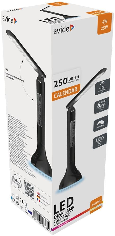 Avide Led Tischleuchte Rgb Kalender Negro 4w 250lm