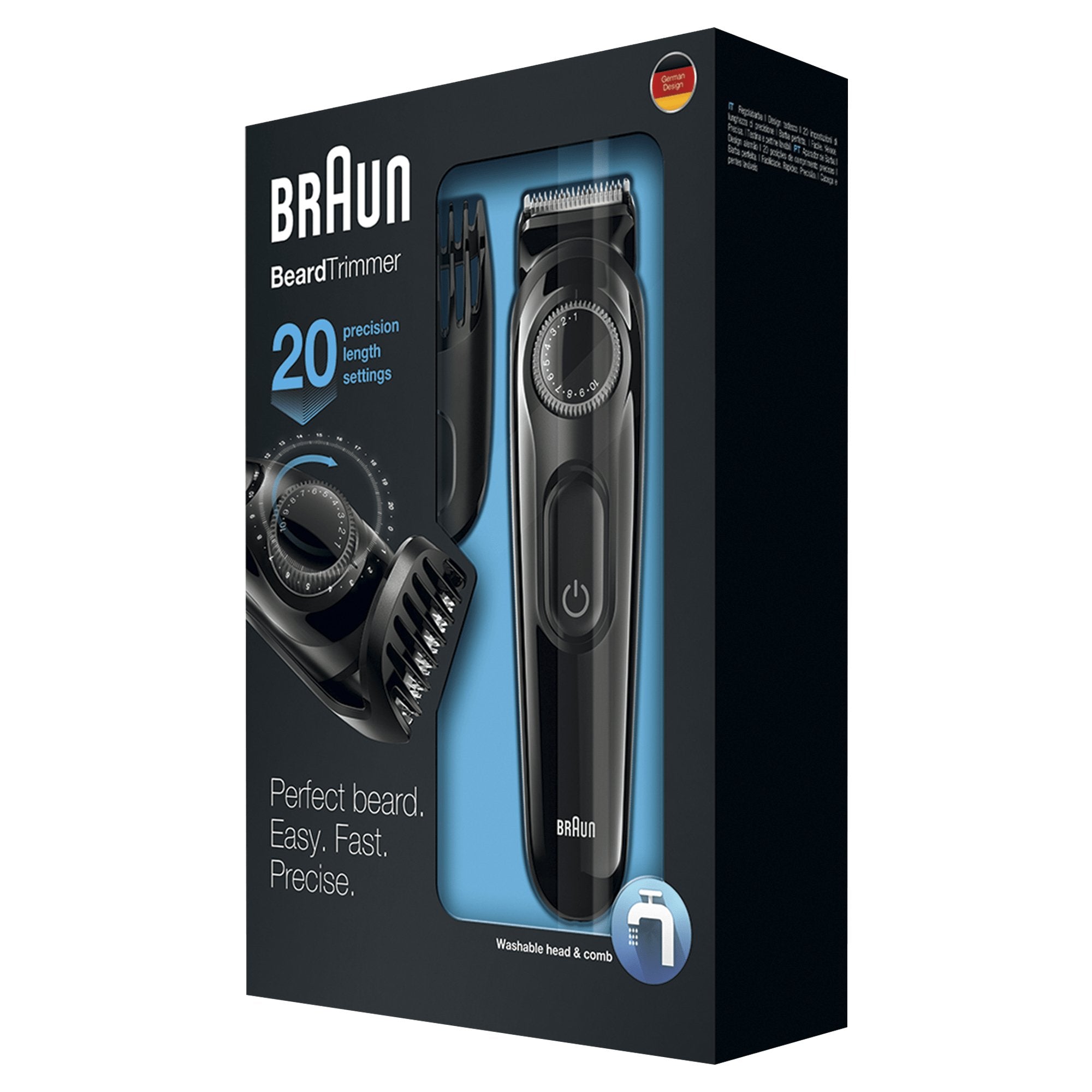 Cortabarbas Braun Beardtrimmer Bt3022 Con Batería 3 Accesorios