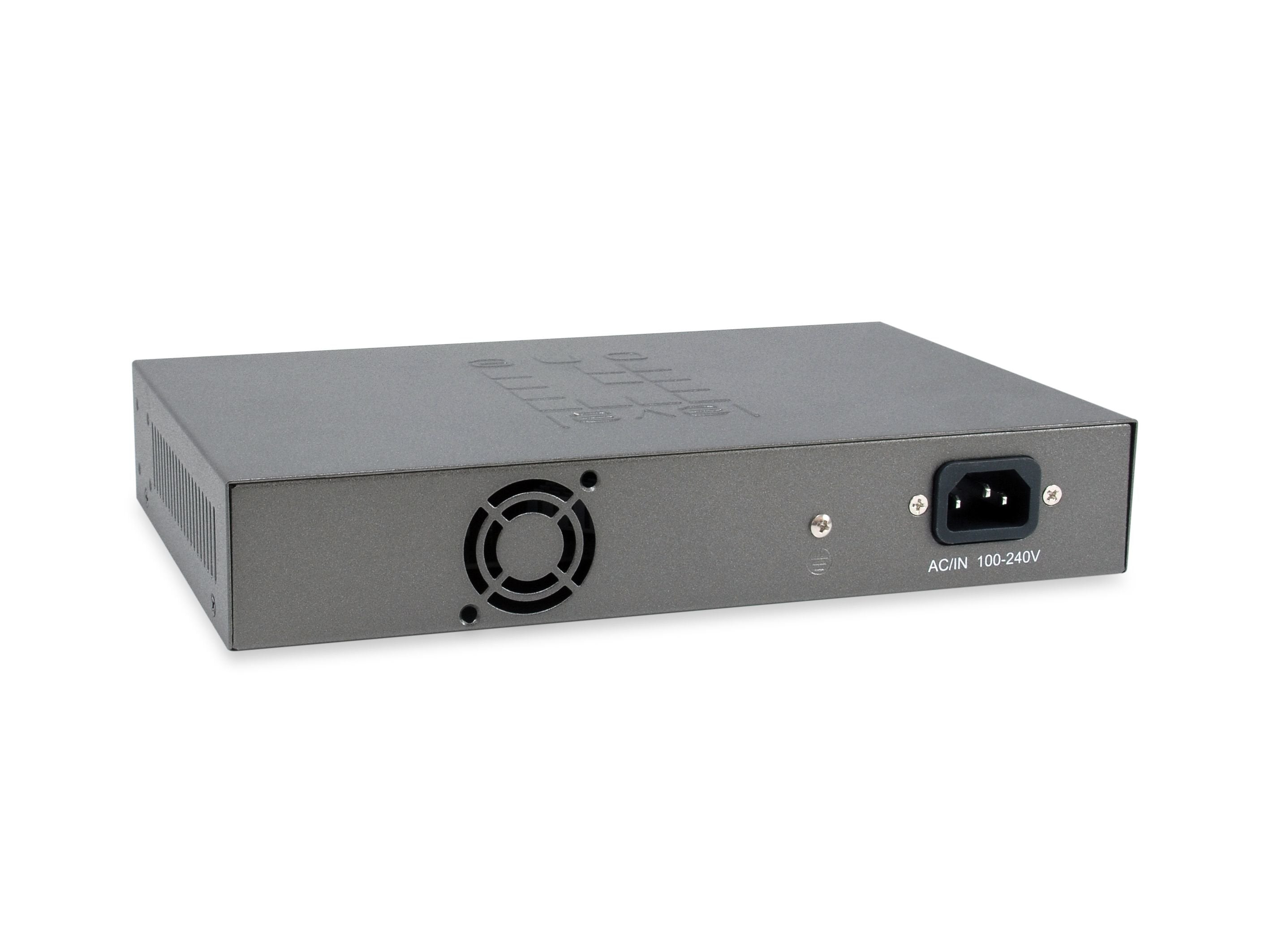 Conmutador Levelone 10x Ge Gep-1221 2xgsfp 19" 150w 8xpoe+