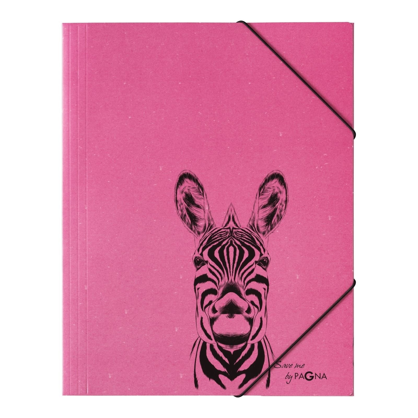 Carpeta Elástica Pagna A4 Pp, Cartón, 3 Solapas, Cebra