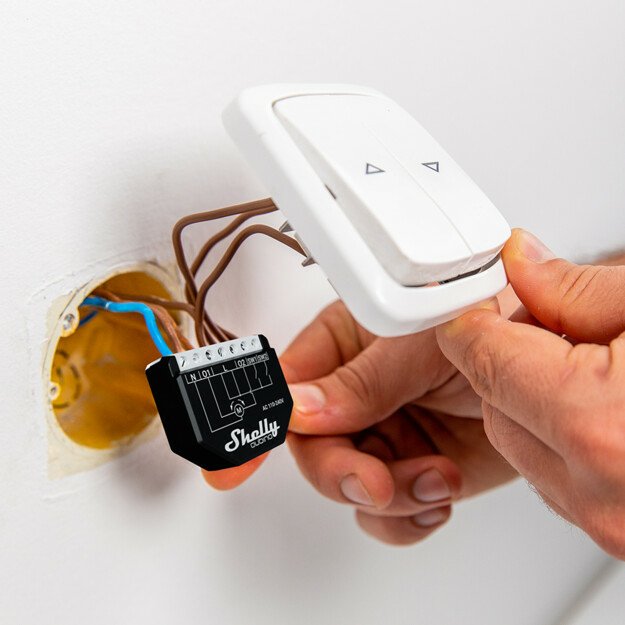 Shelly Qubino Wave Shutter, Relé Negro/Blanco, 2 Canales Shelly_w_shutter
