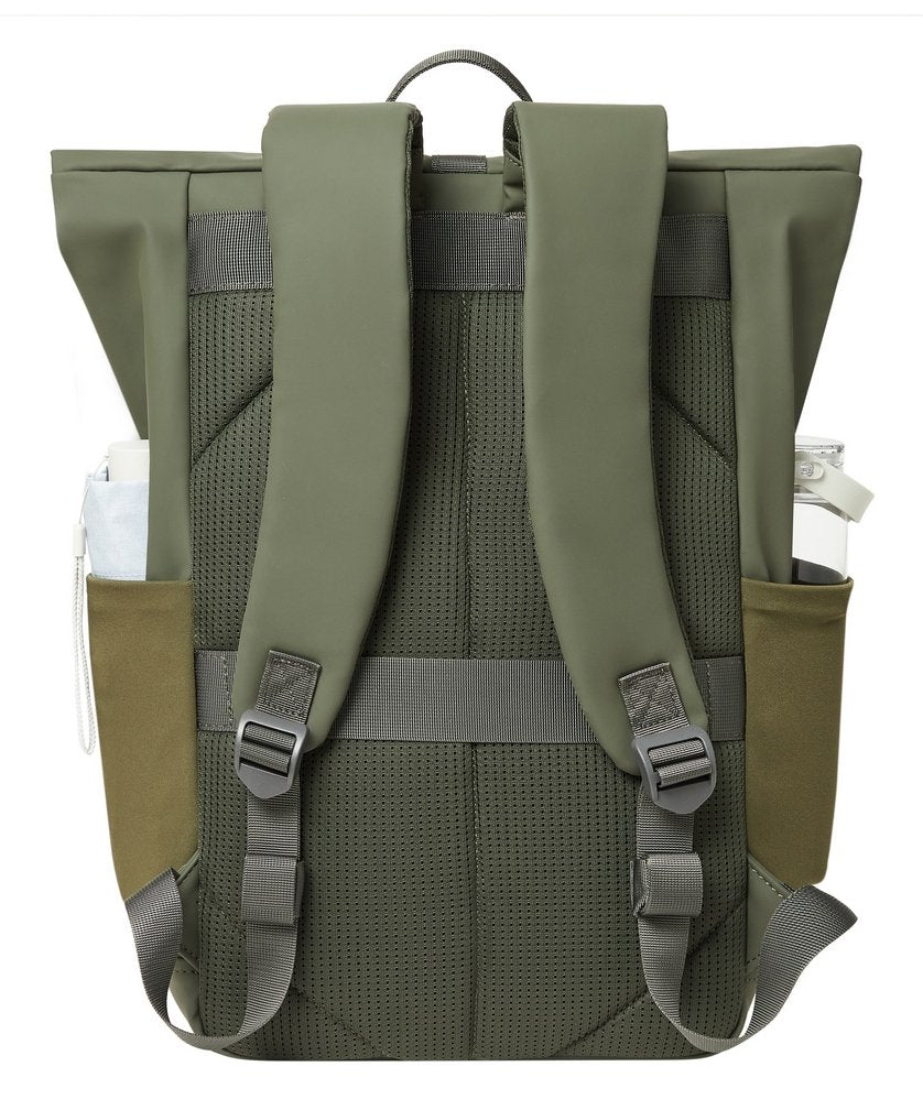 EAN 4260709015637 - Rivacase Eden mochila Mochila de viaje Oliva cuero PU, Poliéster, Tereftalato de polietileno reciclado (r imagen 10