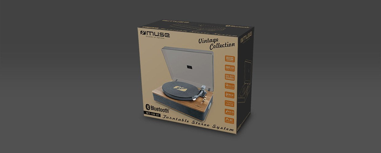 Muse Mt-106 Bt Tocadiscos Estéreo / Usb / Bluetooth
