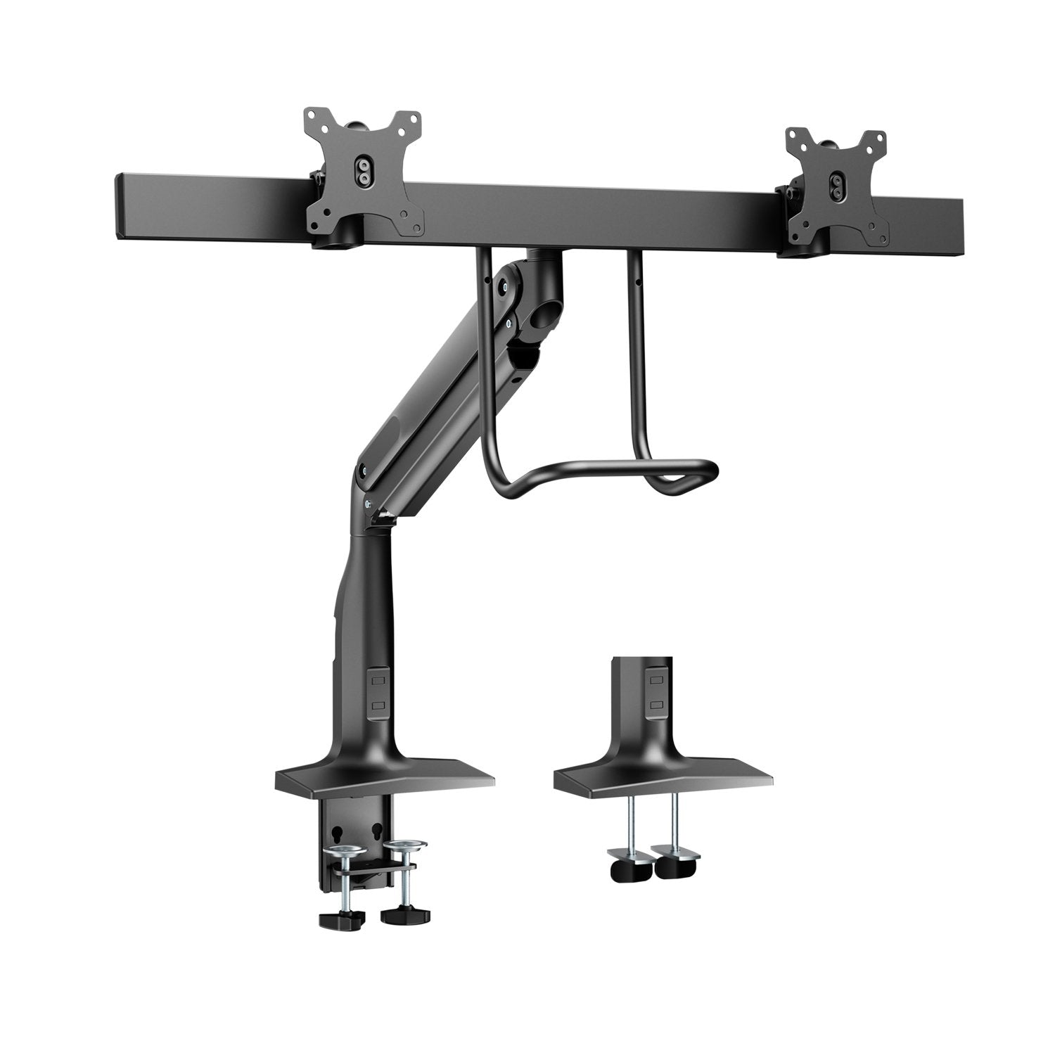 V7 Soporte Con Brazos Con Resorte De Gas De Alta Resistencia Para Dos Monitores