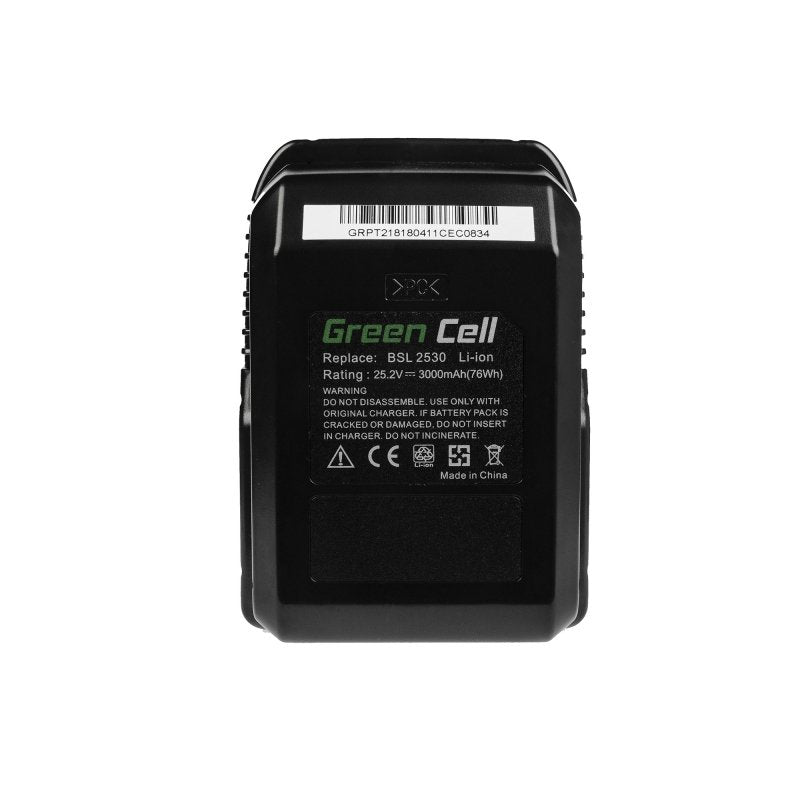 Battery Green Cell 25.2v 3ah Bsl 2530 Hitachi Dh25d