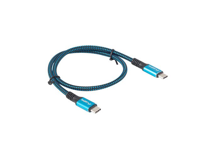 Cable Usb-C 4.0 Lanberg Macho/Macho 0.5m 100w 8k 30hz Negro/Azul