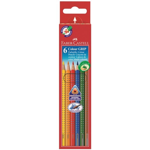 Faber Castell Lápices De Colores Colour Grip Estuche De 6 C/Surtidos