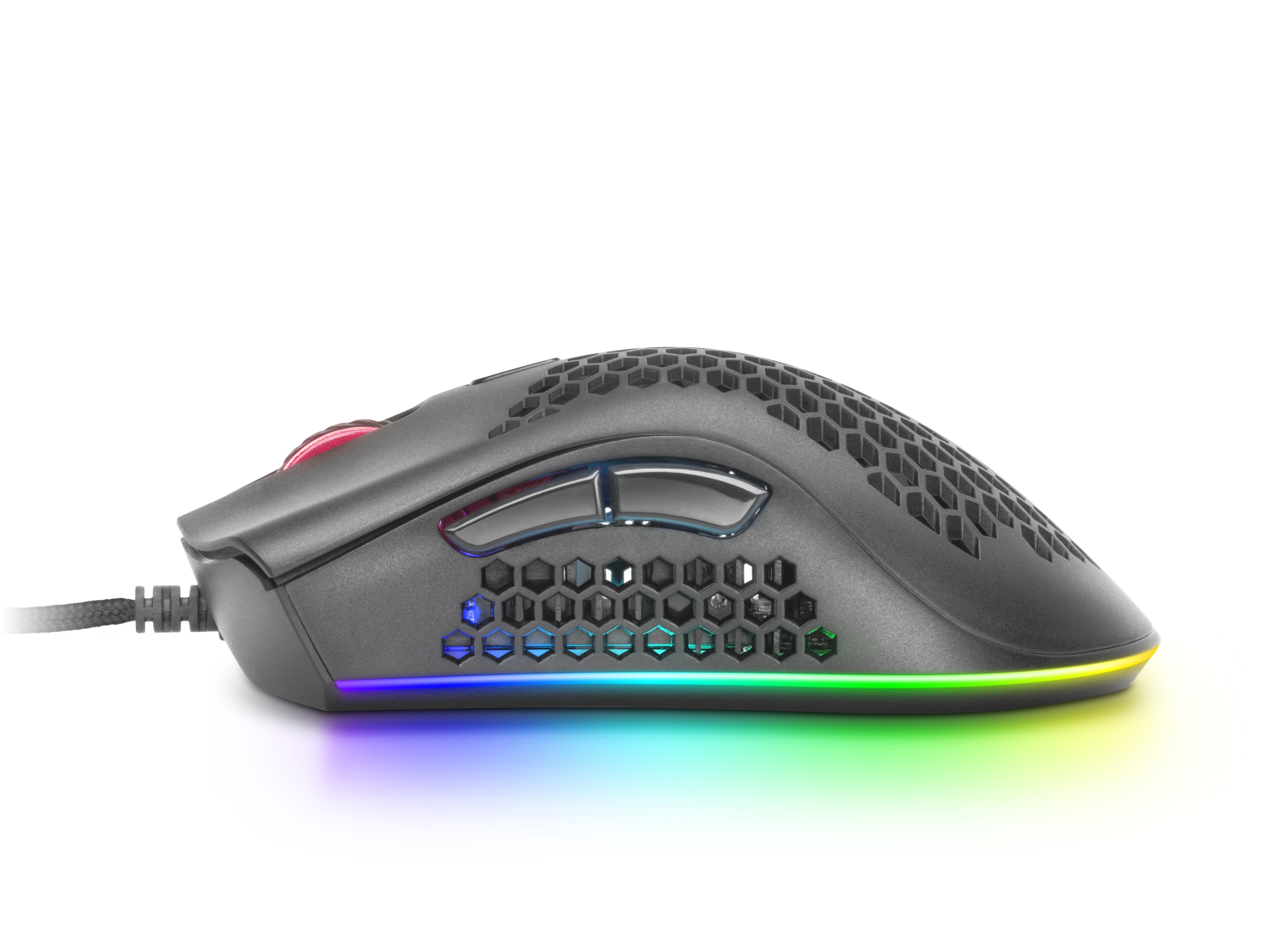 Raton Optico Mmex Rgb Black Mars Gaming 32000dpi/Rgb Chroma/7 Botones/Software