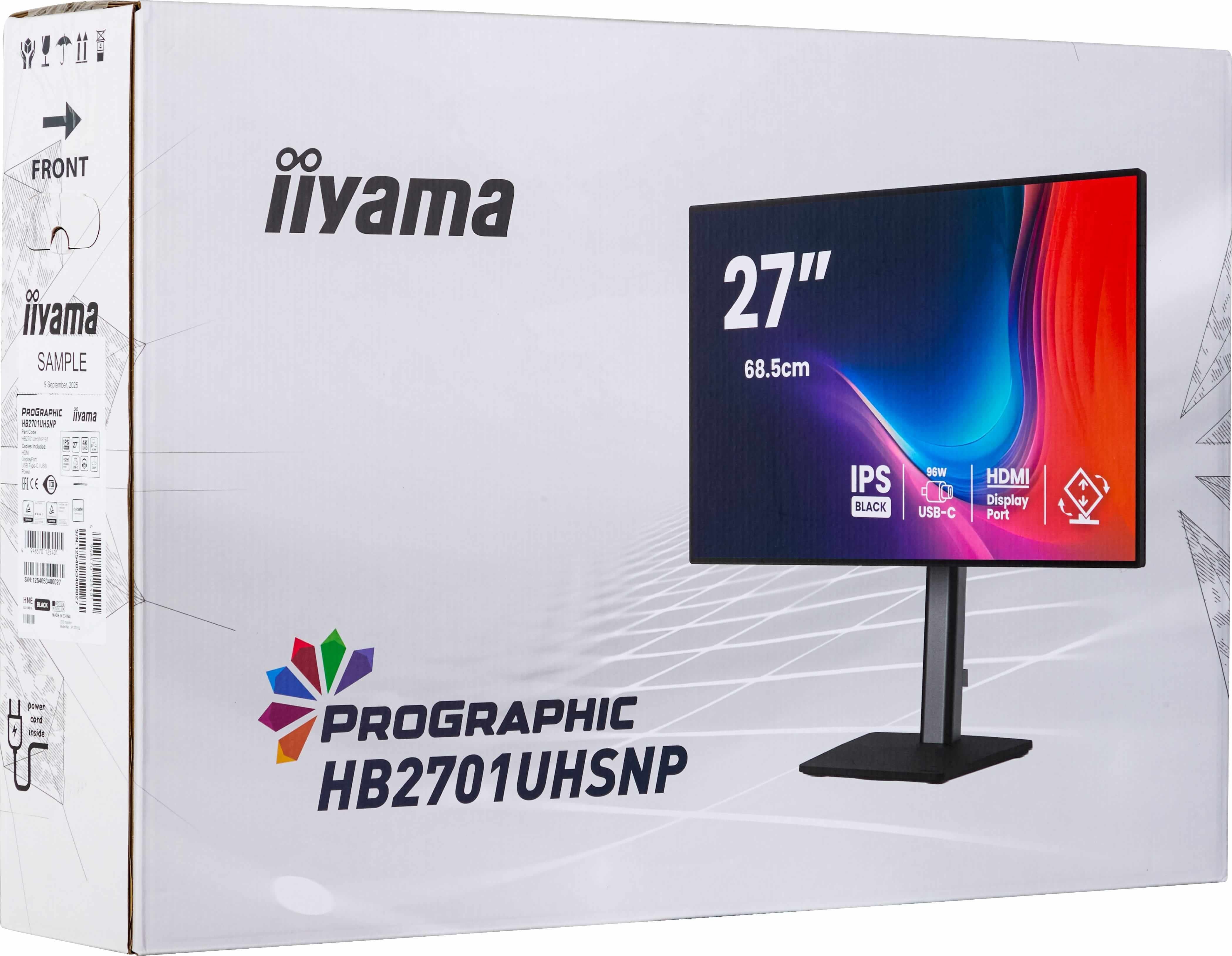 Monitor Iiyama, Ips Panel Technolody Led, 27 " 3840x2160, 60 Hz