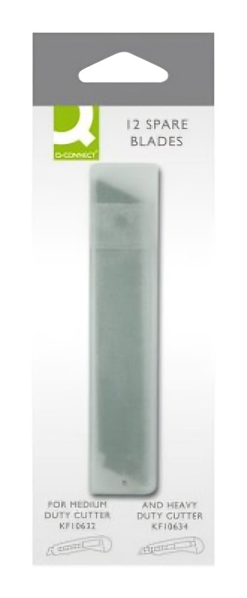 Repuesto Cuter Ancho Metalico Q-Connect 0 5x18 Mm Estuche De12 Cuchillas