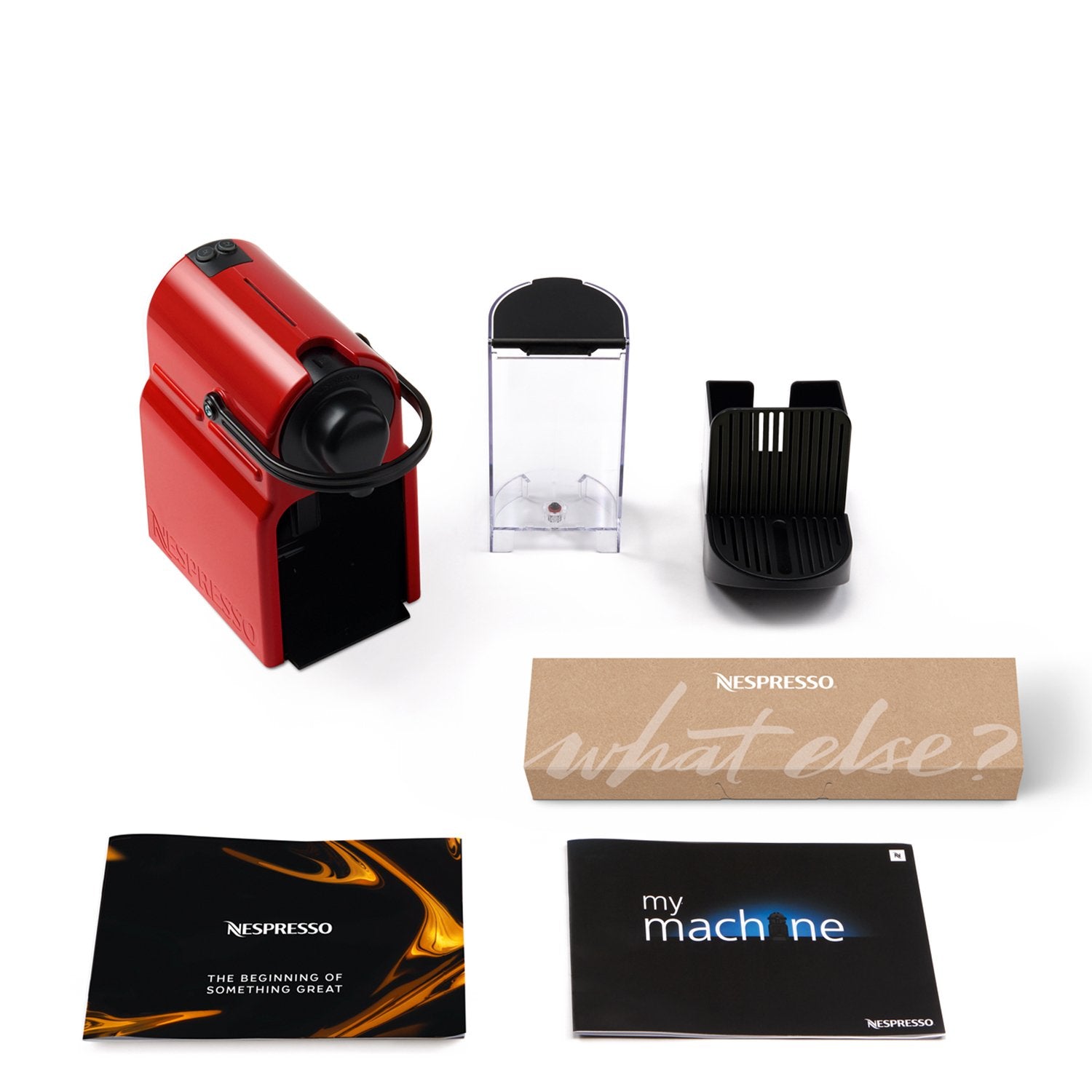 Cafetera De Cápsulas Krups Inissia Xn1005 Ruby Red 0,7 L