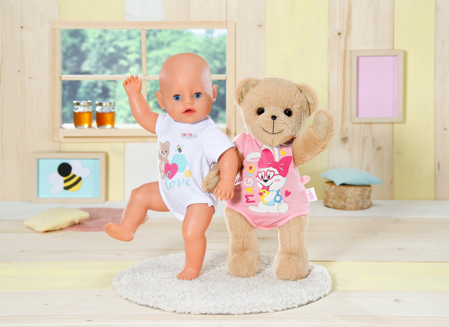 Muñeco Peluche Osito Blanco Baby Born 36cm