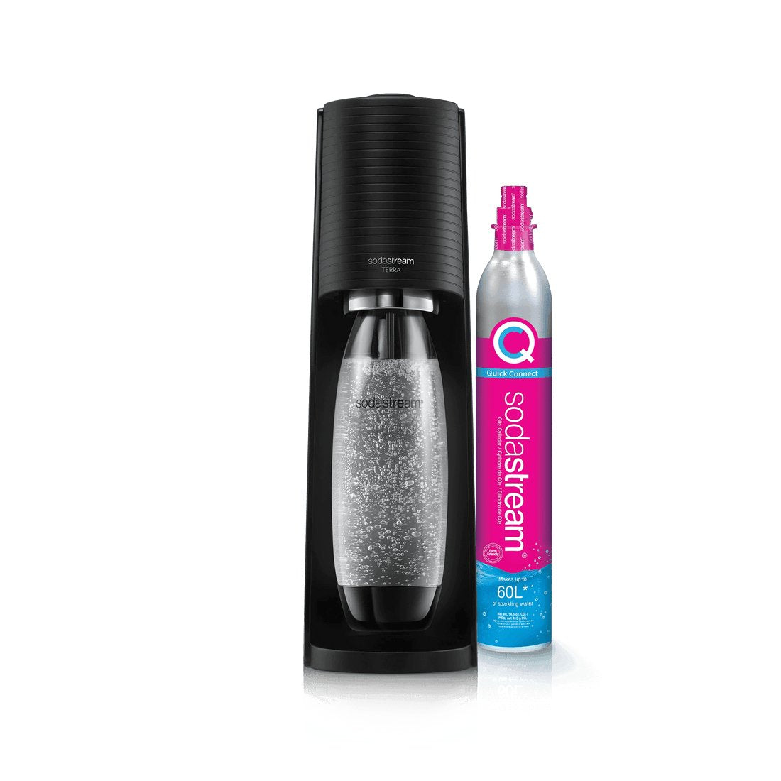 Sodastream Soda Maker Terra Promopack Qc Negro Negro Incl 3 Bottles (1012813491)