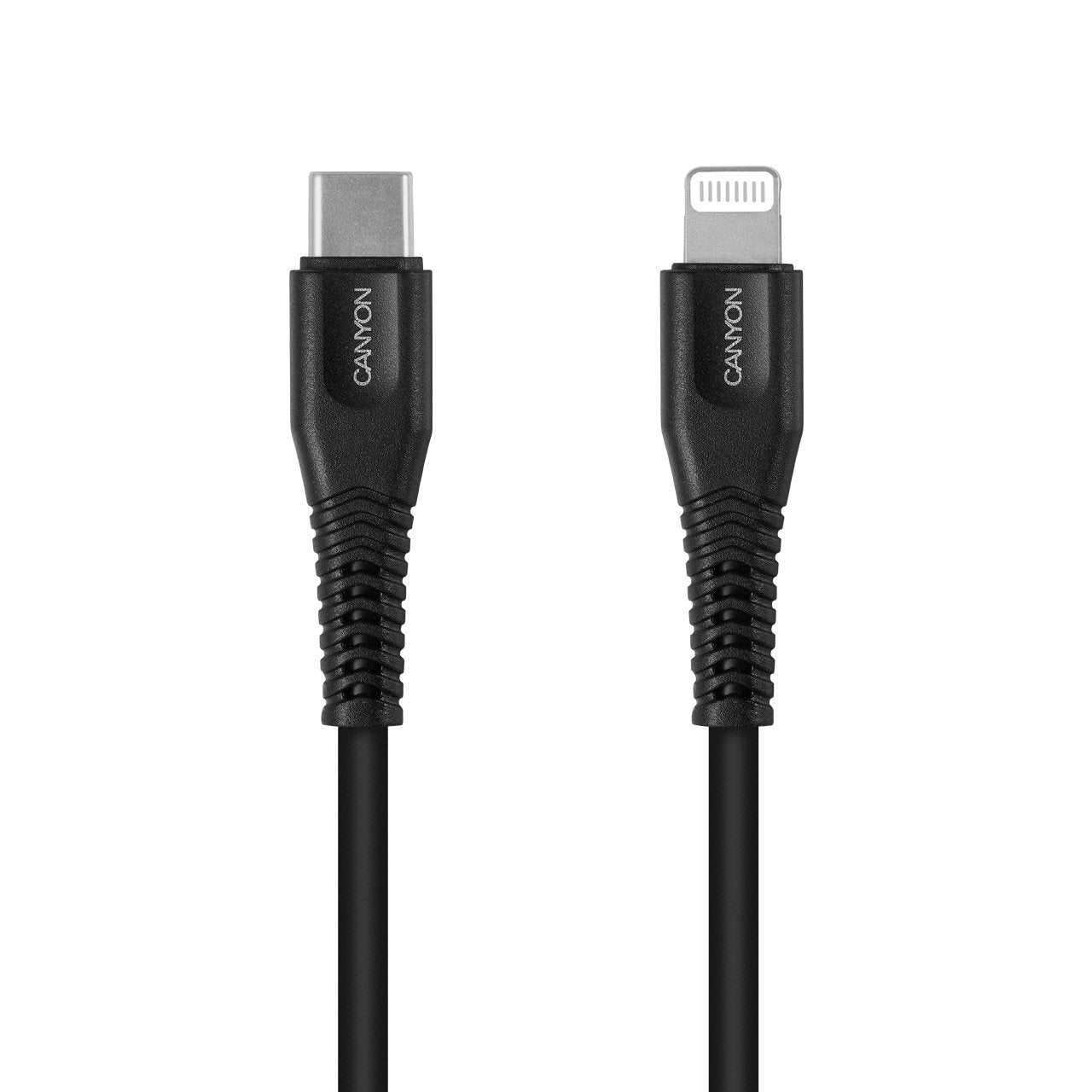 Canyon Cable Mfi-4 Type-C To Lightning 1.2m Black