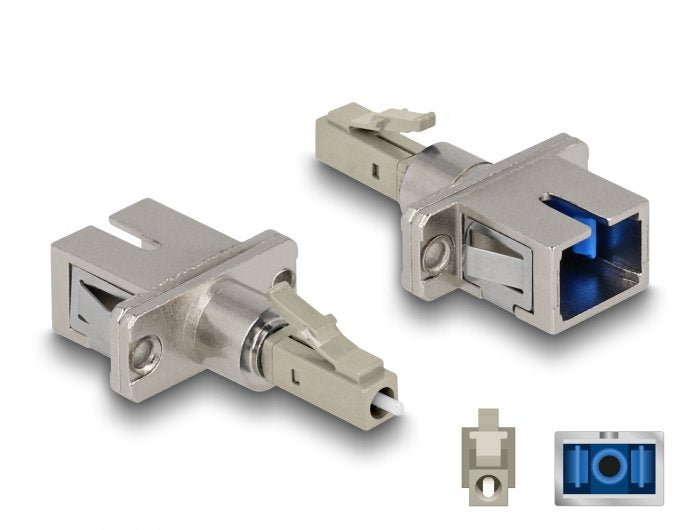 Delock 87945 Acoplador Híbrido De Fibra Óptica Lc Simplex Macho A Sc Simplex Hembra Beis