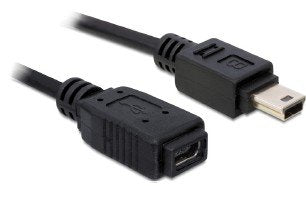 Delock 82667 Cable Mini Usb M/H 1m Negro